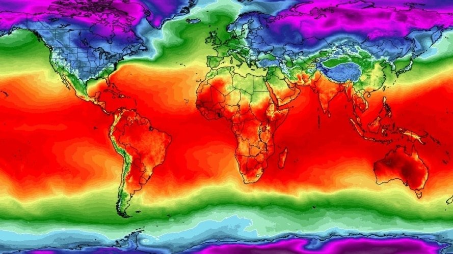 వాతావరణ మార్పుల పరిష్కారాలపై చర్చించడానికి ప్రపంచ నాయకుల సమావేశం climate reanalyzer 2m temp 19 02 2021 cropped